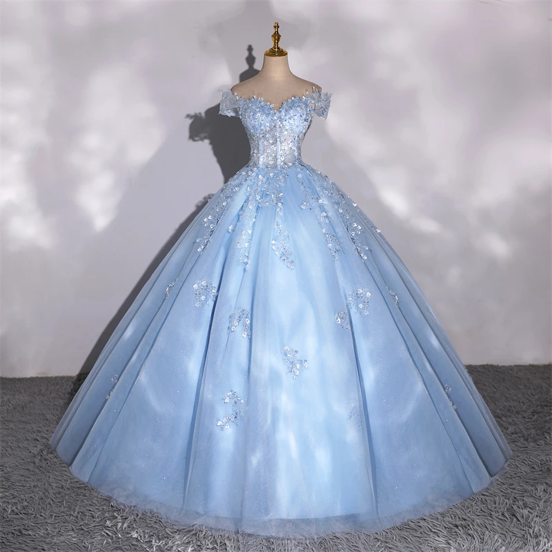 Блестящие вечерние платья 15, платья Quinceanera, бальное платье, элегантное платье с открытыми плечами для 15-летнего возраста, платье для выпускного вечера по индивидуальному заказу