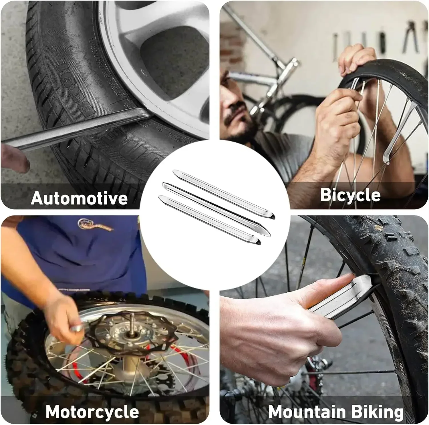 Ferramentas de reparo do carro colher aço pneu ferro aro abridor alavanca trocador motocicleta ciclismo ferramentas reparo para bicicleta acessórios do carro