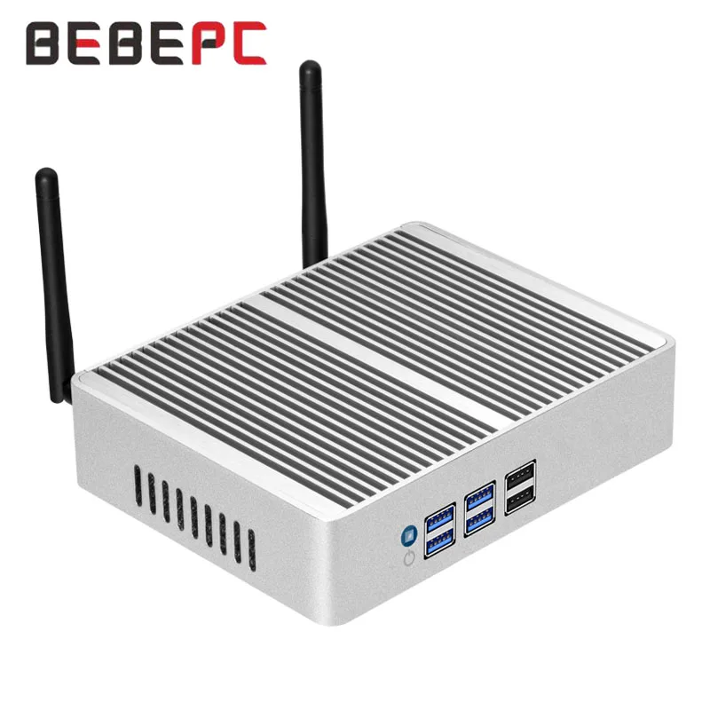 BEBEPC Mini PC con Inter Core i7-4500U/i5-5300U Barebone Kit compatible con WiFi Linux computadora compacta para Win10Pro industrial Ready