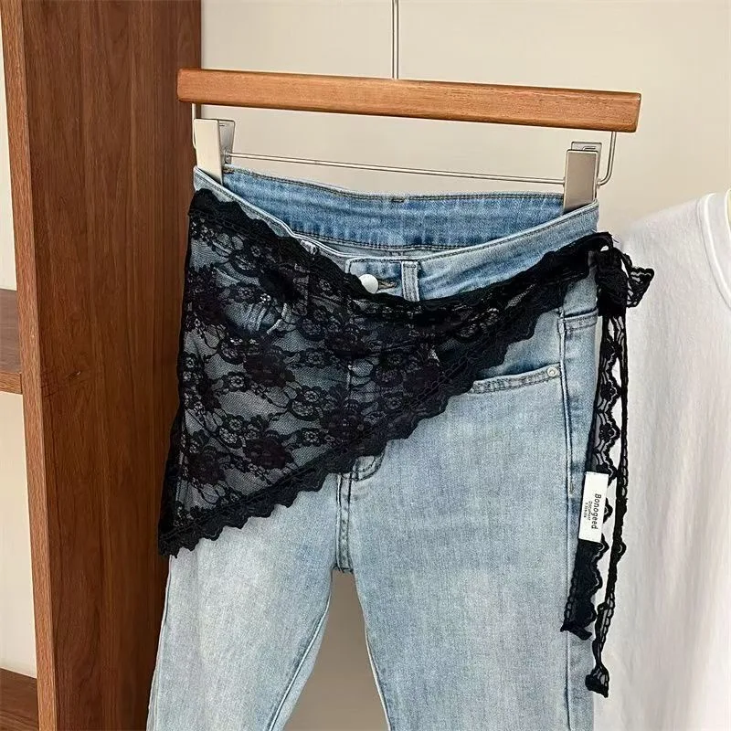 Spitzen-Haargummis für Frauen, elastische Haarbänder, Pferdeschwanzhalter, Krawatte, einfarbig, Haarband, Haargummi, Gummibänder, Damen-Haarring