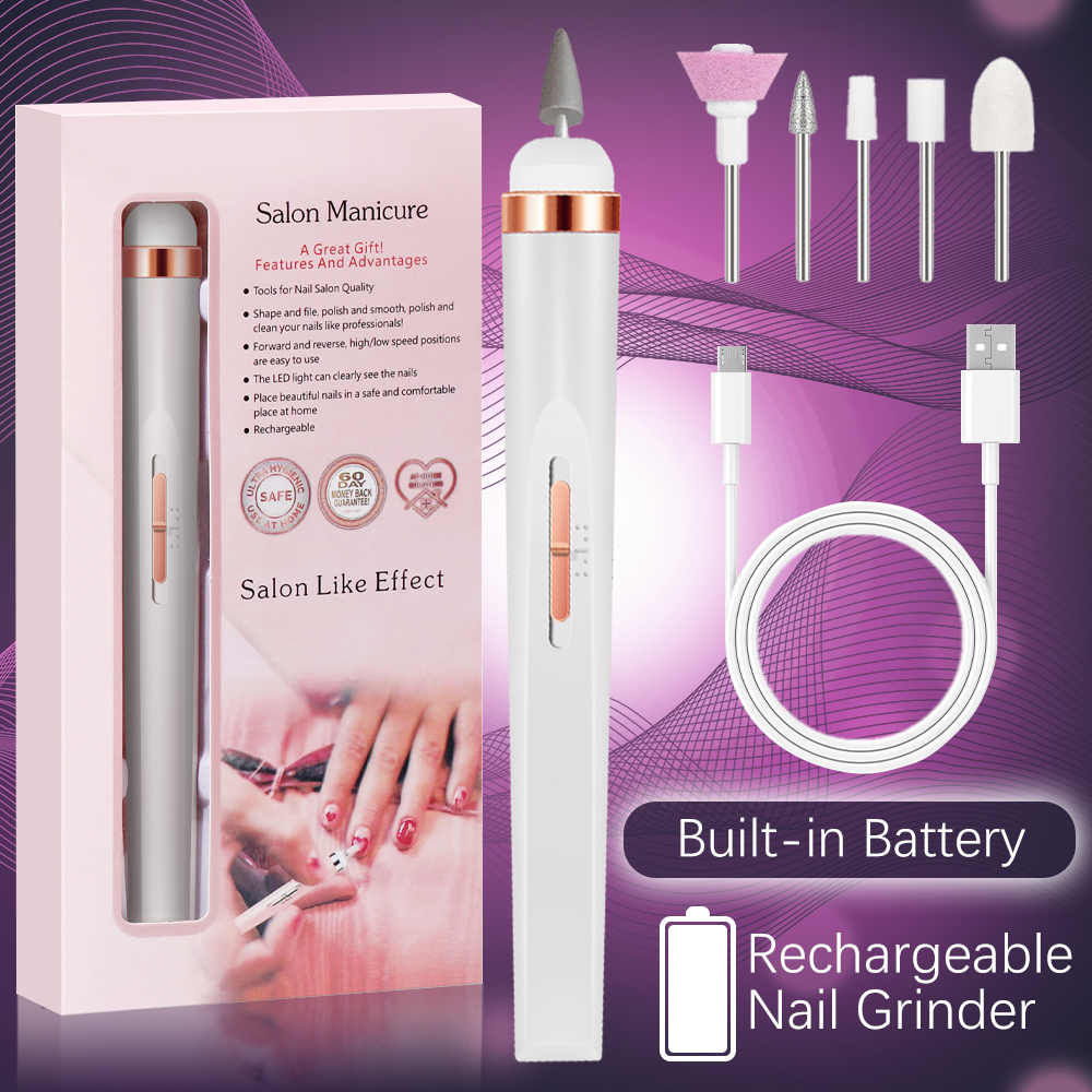 LINMANDA-Perceuse à ongles électrique portable, lime à ongles aste professionnelle, polissage de gel, salon de manucure, 20000 tr/min