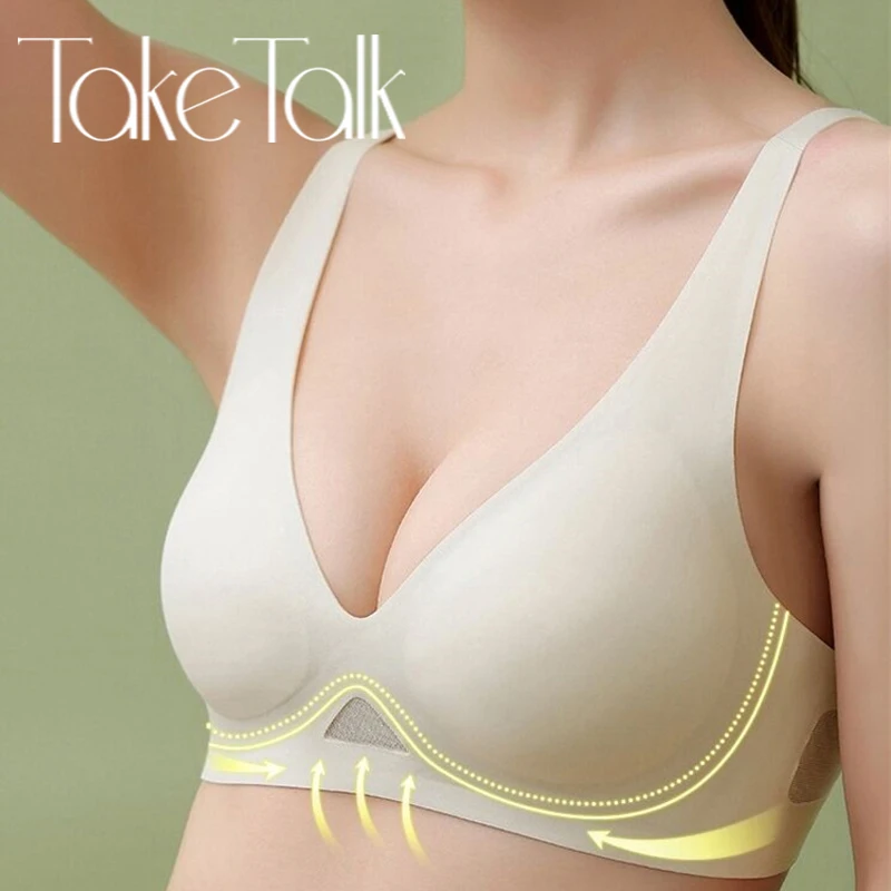 Frauen Sexy Bhs Tiefem V-ausschnitt Einfarbig Unterwäsche Nahtlose Bhs Aushöhlen Bralette Mädchen Büstenhalter Weibliche Atmungsaktive Dessous