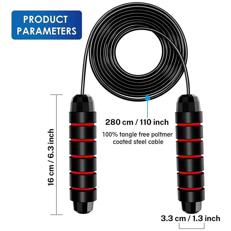 La nueva cuerda para saltar, alambre de acero, ejercicio de saltar, salto ajustable, entrenamiento físico, entrenamiento, equipo deportivo para el hogar, sin enredos