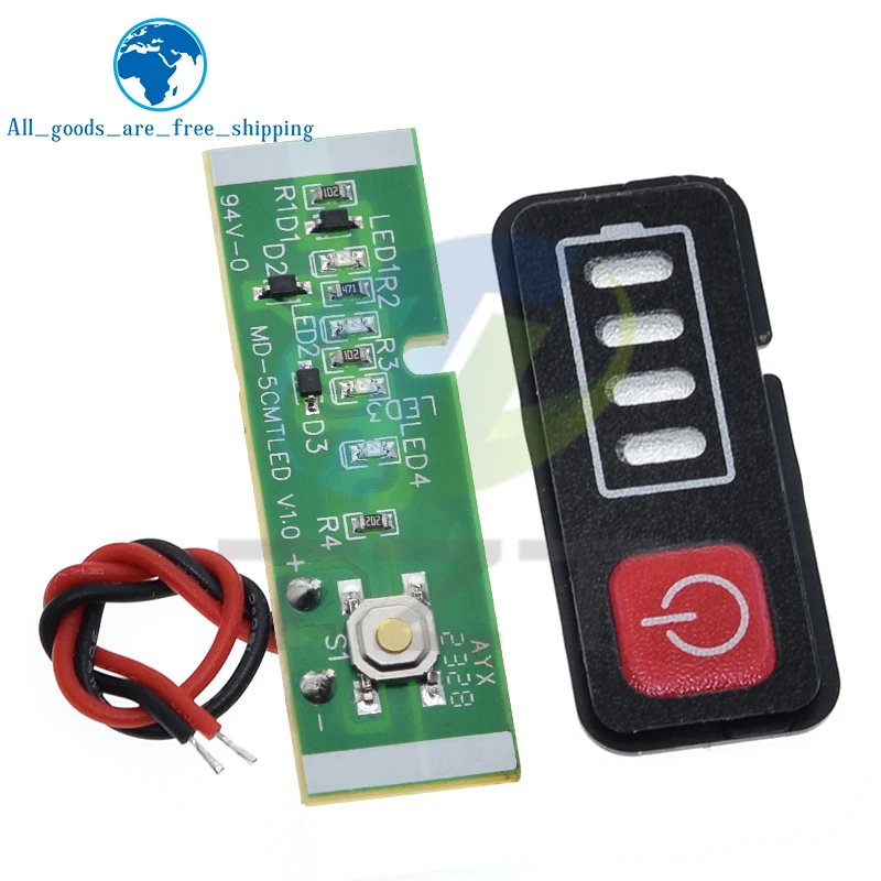 TZT Lithium Battery Display 5S 18V 21V Electric Drill Screwdriver Battery Capacity Indicator Display 18650 Batteries For Makita