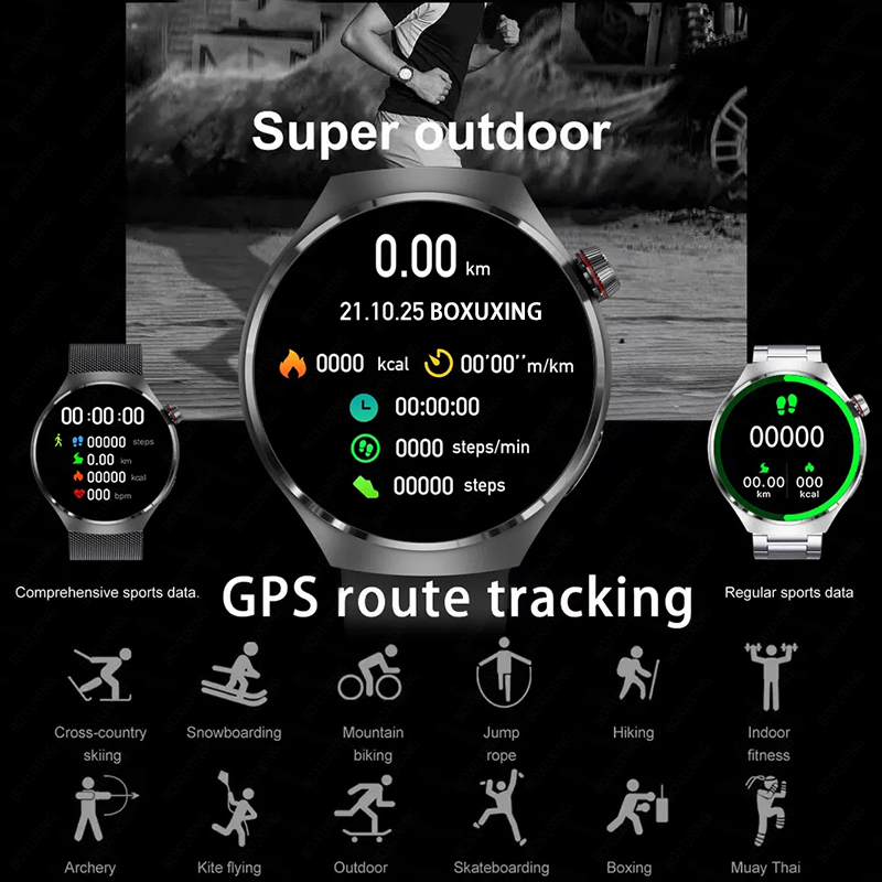 Für HUAWEI GT4Pro GPS NFC Smart Uhr Männer Uhr 4 Pro 360 * 360 AMOLED Bildschirm Herzfrequenz Bluetooth Anruf wasserdicht Mann Smartwatch