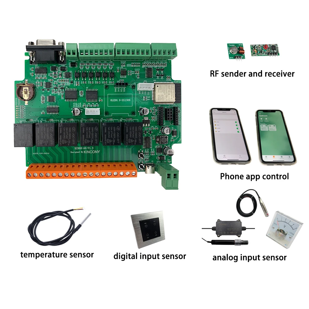 KC868-A6 Nhà Thông Minh Trợ Lý Tiếp Công Tắc DIY Module WiFi/Bluetooth ESP32 Ban Phát Triển MQTT TCP Web HTTP ESPhome Tasmota