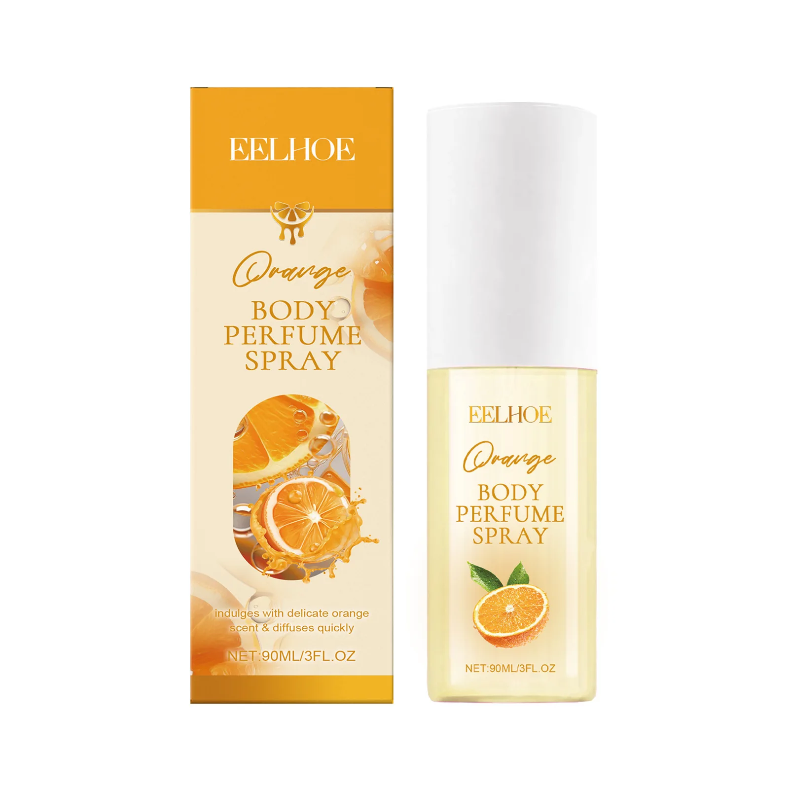 EELHOE-Perfume corporal de naranja para mujer, fragancia de naranja, fragancia ligera y fresca de larga duración, Perfume en aerosol de feromonas, 90ml