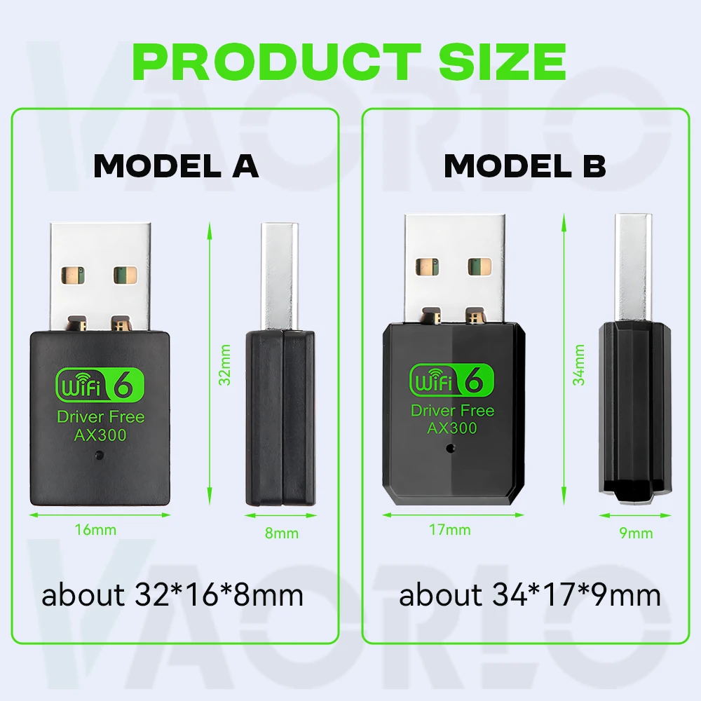 Novo mini adaptador usb wifi 6 placa de rede 2.4ghz 802.11ax dongle sem fio ethernet receber unidade livre para computador portátil win 7/10/11