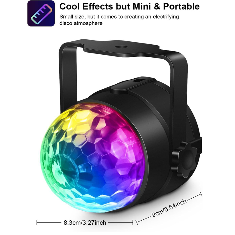 1-2 uds. Luz de escenario de bola de discoteca intermitente alternativa con Control remoto para el hogar, fiestas, bodas, Bar, cumpleaños, Mini lámparas