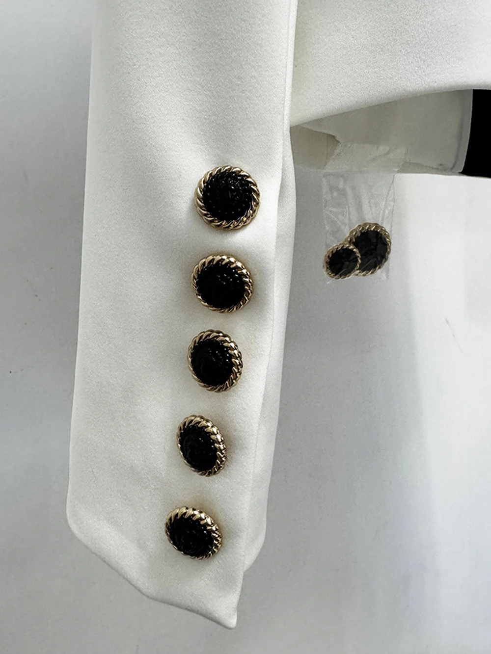 Mulheres Double Breasted Patchwork Blazer de Ponto Aberto, Jaqueta Clássica, Designer de Moda, Novo, Tamanho Exterior S-2XL, 2022