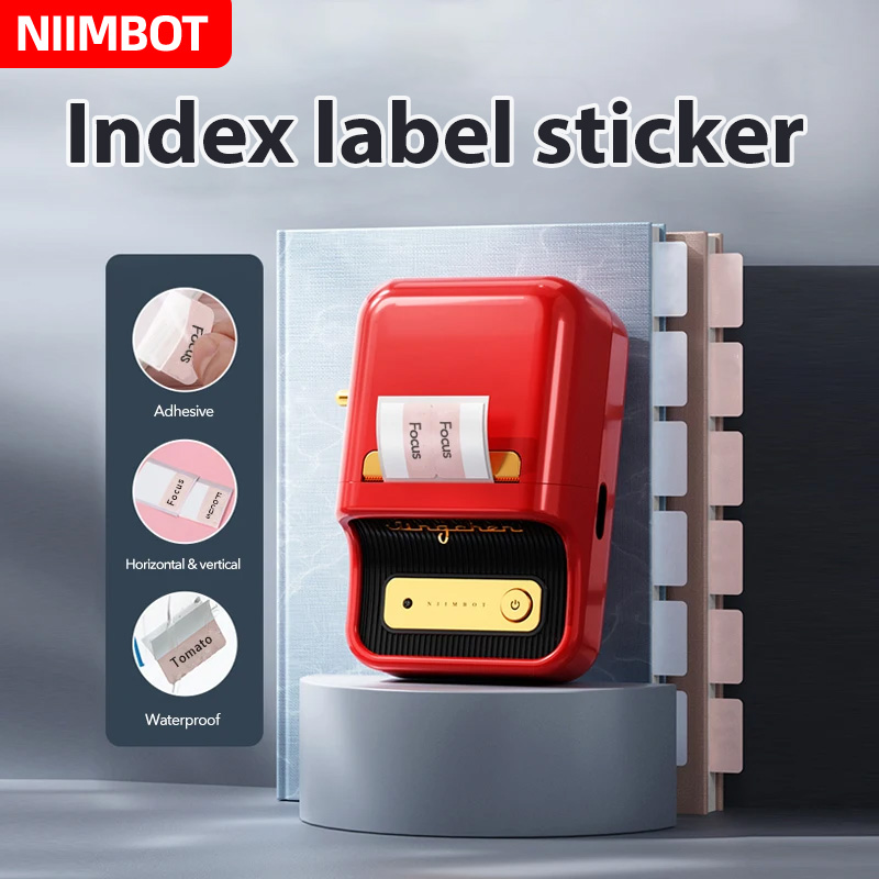Inteligentna drukarka termiczna NIIMBOT index naklejki na etykiety odpowiednie dla B21 B3S B1 B203 kolorowe naklejki na etykiety etykieta samoprzylepna w
