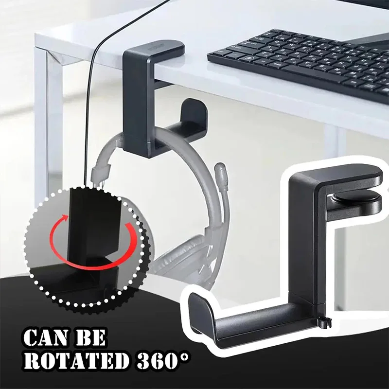 360 °   Rotierenden Kopfhörer Ständer Desktop Headset Halter PC Gaming Headset Schreibtisch Aufhänger Haken Für Kopfhörer Unordnung Lagerung