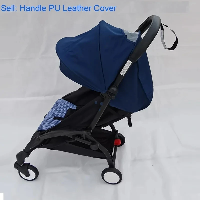 Acessórios para carrinho de bebê Capa protetora de couro PU para apoio de braço e alça para carrinho de bebê