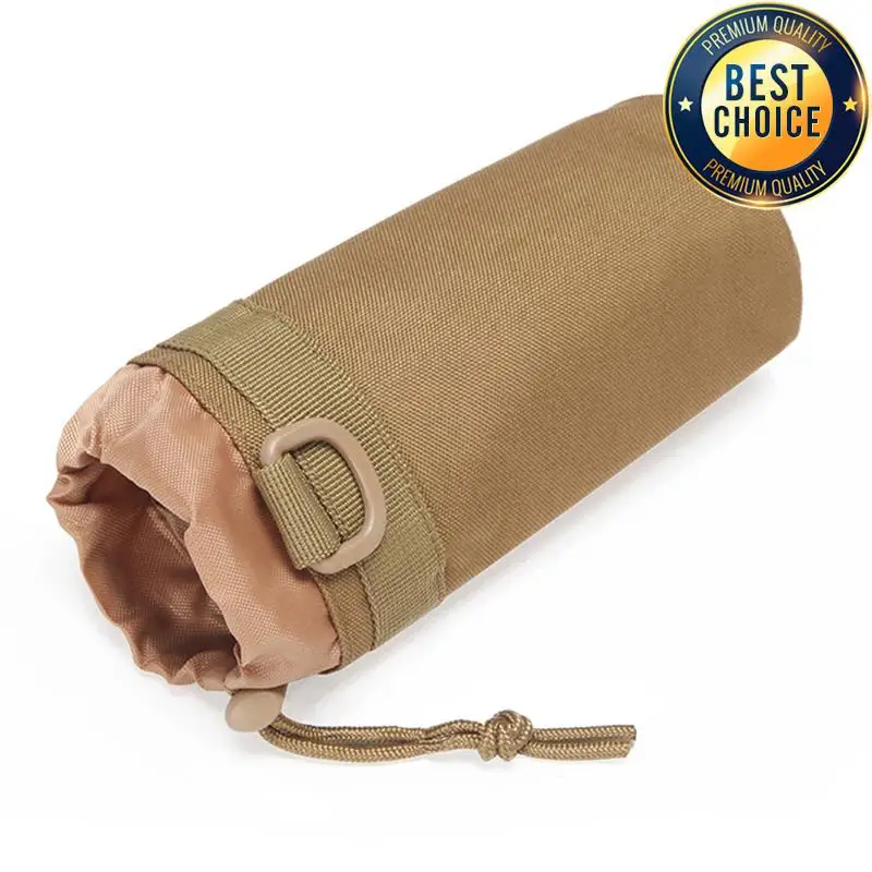 Jacht Waterfleszakje Outdoor Molle Ketelzakje Houder Kamperen Wandelen Fietsen Flessentas Trekkoord Multifunctionele fles P