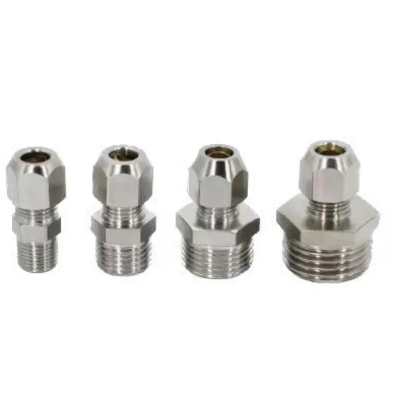 1/8 "1/4" 3/8 "1/2" BSP наружная резьба 4 6 8 10 12 14 16 мм наружный диаметр трубки латунный наконечник трубка компрессионный фитинг разъем