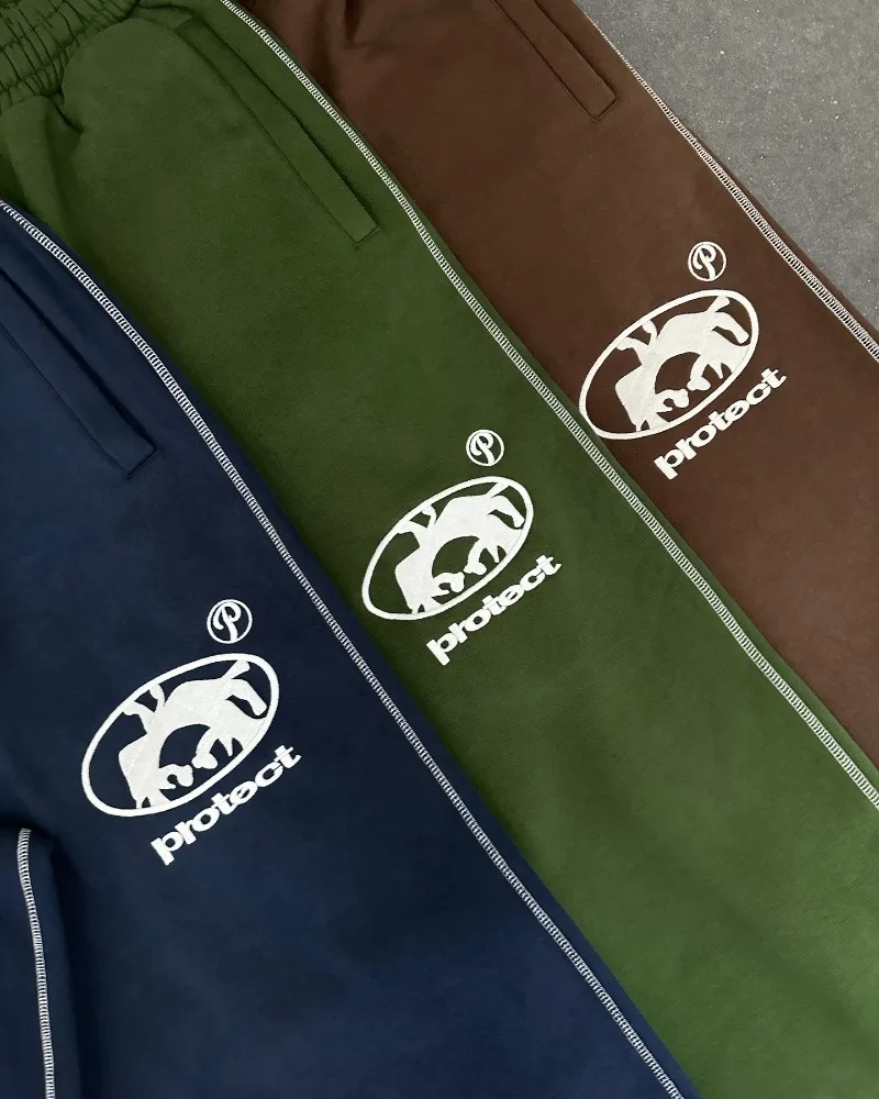 Y2k homem calças de carga corredores vintage casual bordado algodão moletom das mulheres dos homens nova moda calças largas perna merican streetwear