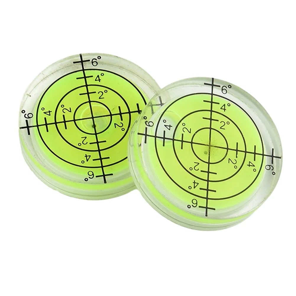 2pcs 32mm/1.26" Universal Level Bubble Bullseye Level Horizontal Precision Spirits Circular Measuring Meter Measuring Tools