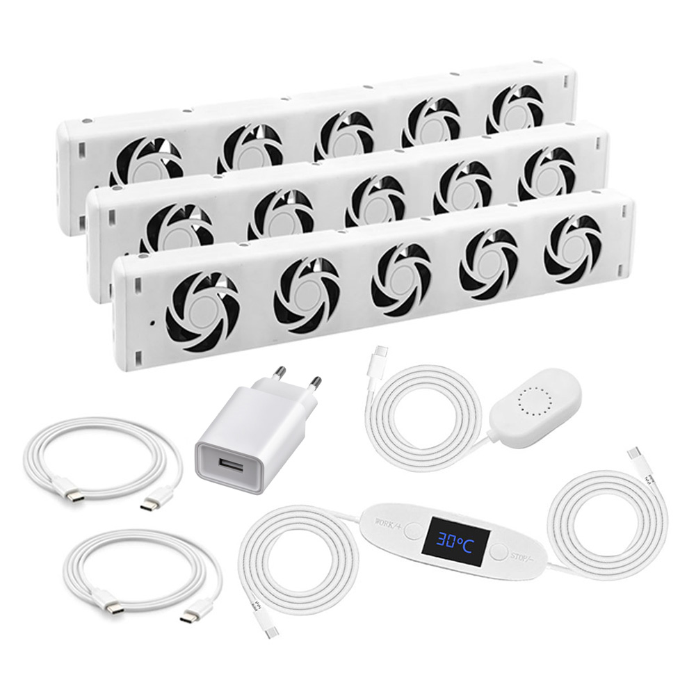 アップグレード 5.0 デュオセットラジエーターファンスマートラジエーターブースター拡張セット換気扇ヨーロッパ標準 5V 家庭用ラジエーター