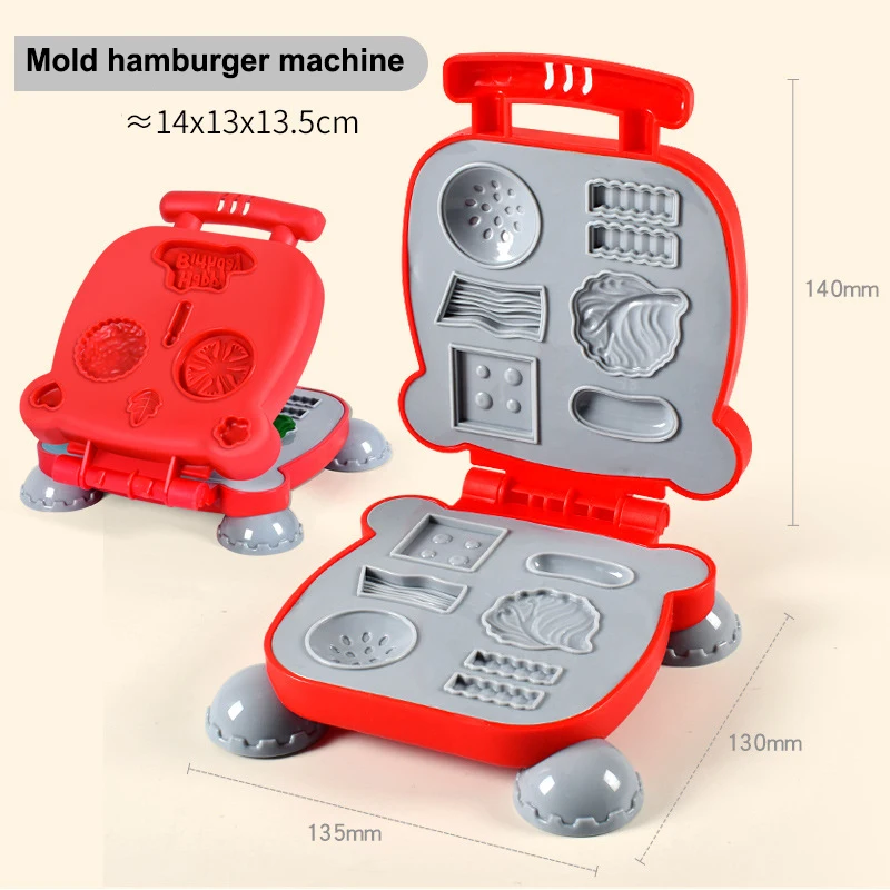 Mini Clay Plasticine Hamburger Machine Mold DIY Children's Play House Educational Plasticine Clay Tool