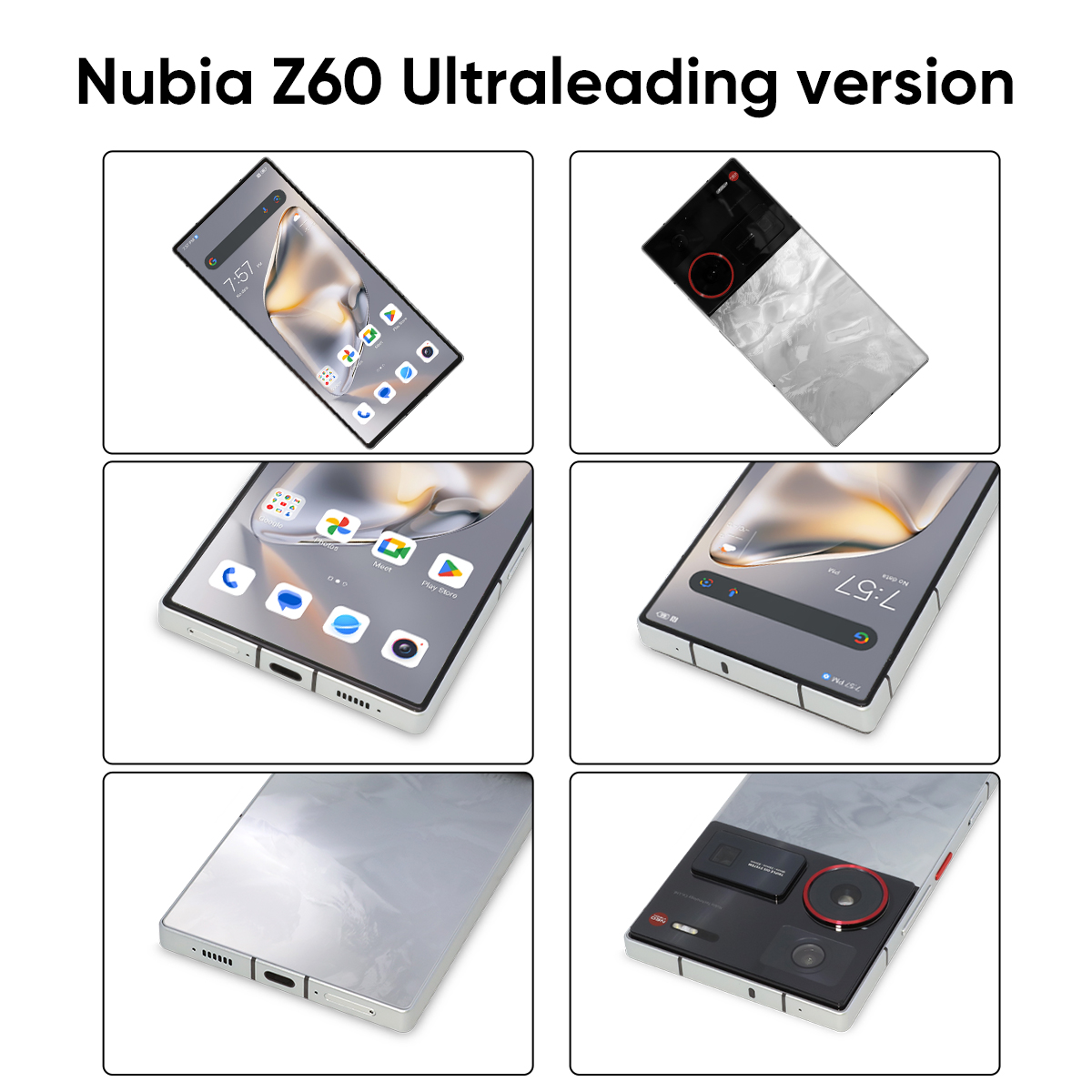 Zte Nubia Z60 Version Ultra leader Smartphone 5g Snapdragon 8 Gen 3 Version leader 6.8 ''120Hz Écran Amoled 80W Charge rapide 64Mp Caméra Nfc