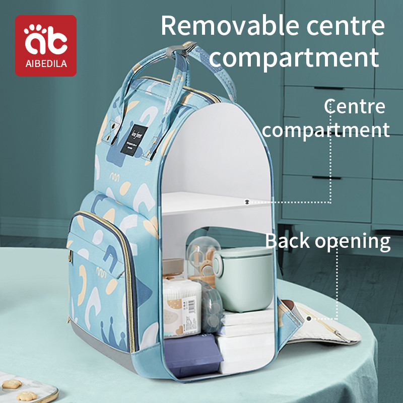 AIBEDILA Mummy Large Capacity Diaper Bag Backpack Waterproof Outdoor USB Charge Travel Diaper Maternity Baby Stroller Diaper Bag