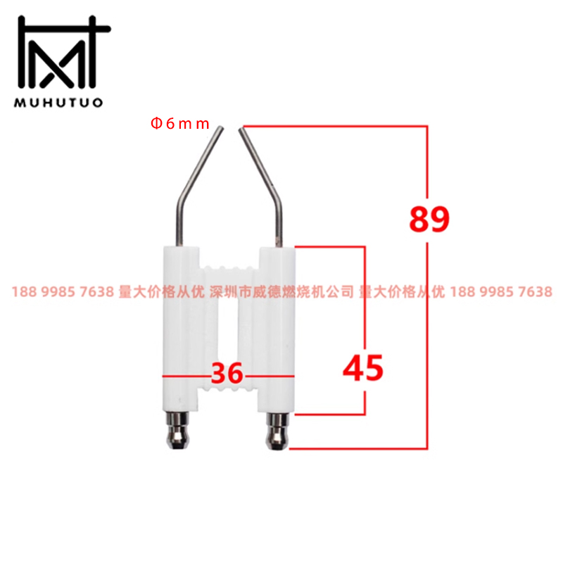 General ceramic ignition pins for diesel methanol combustion engines