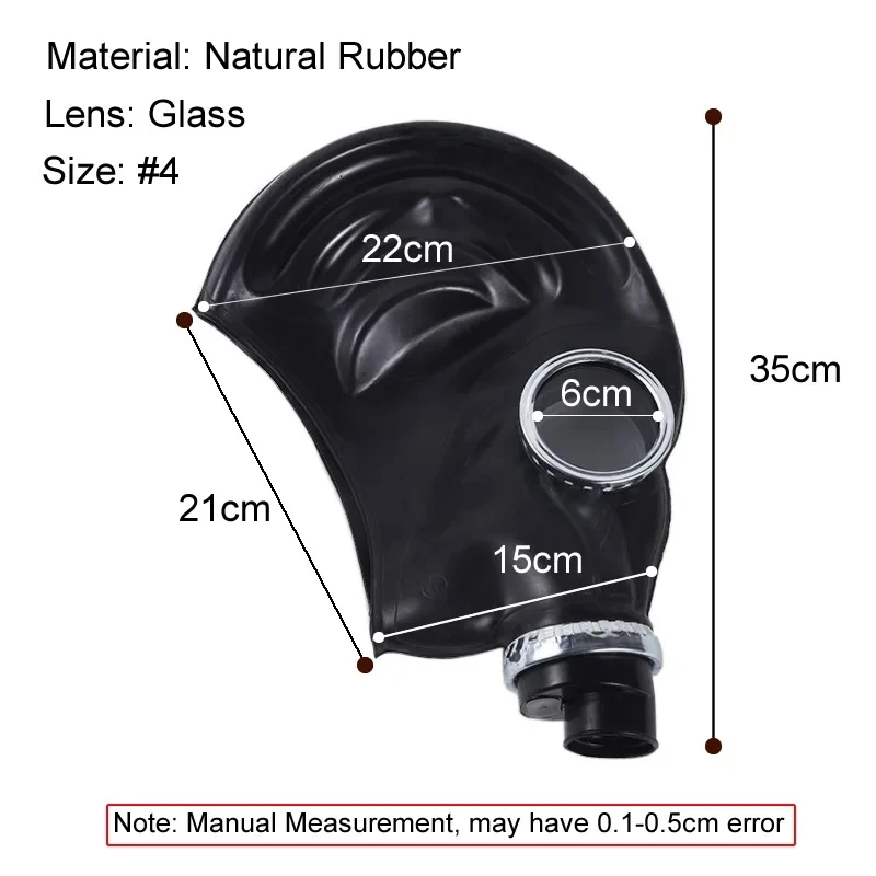 64 ประเภทอเนกประสงค์สีดําแก๊ส Full Mask Respirator ความปลอดภัยหน้ากากป้องกันสารเคมีภาพวาดสเปรย์ Pesticide หน้ากากยางธรรมชาติ