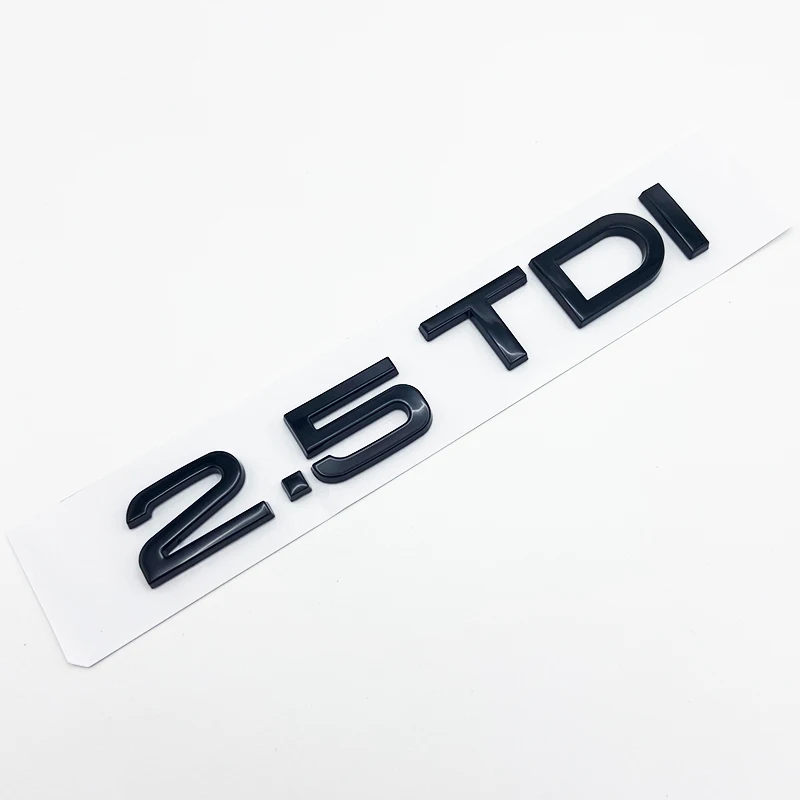 Pegatina para maletero de coche 3D ABS negro brillante 2,0 2,5 3,0 4,0 5.0TDI 30 35 40 45 50 55 TDI para Audi A1 A3 A4 A5 A6 A7 A8 Q2 Q3 Q5 Q7 TT
