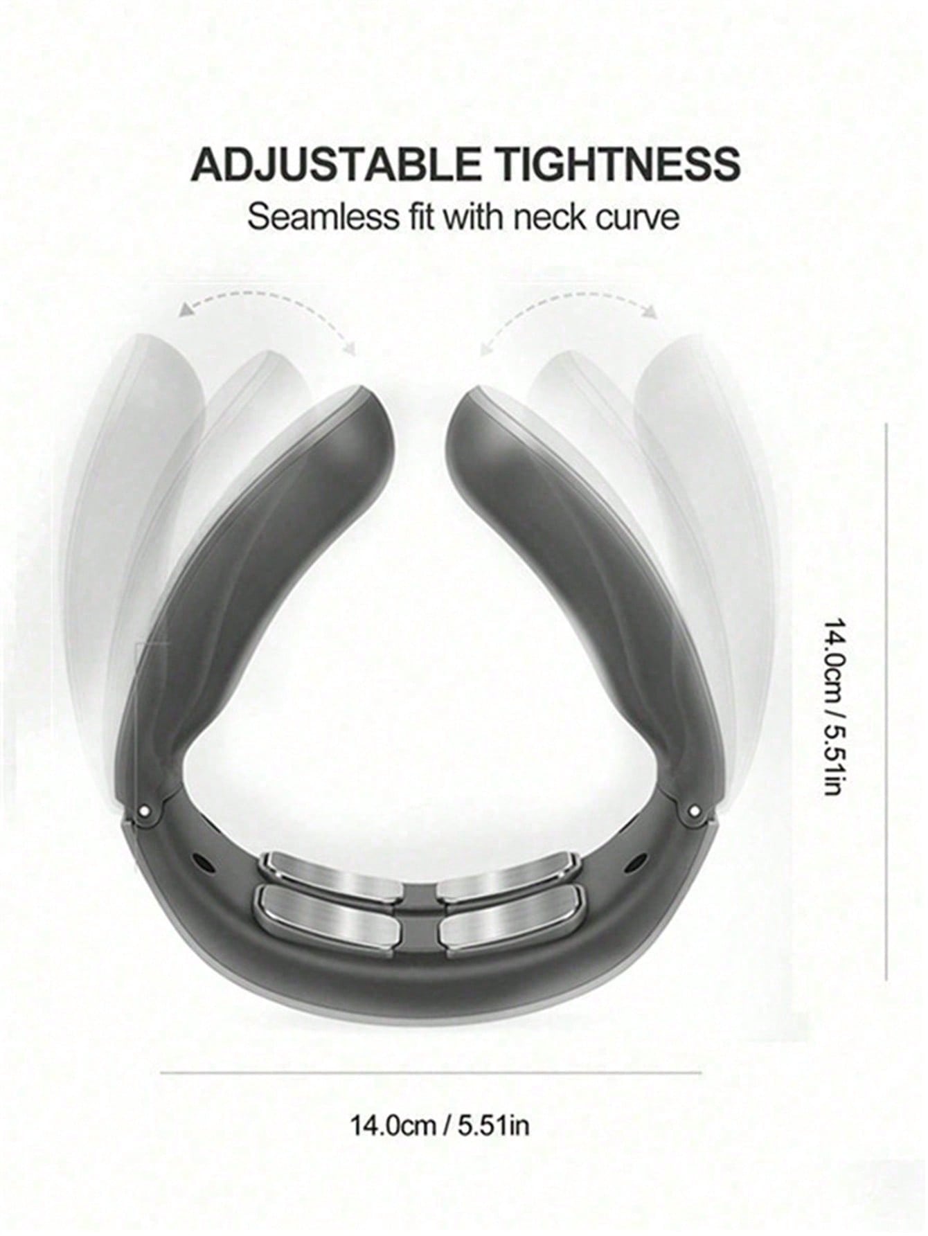 Massageador elétrico de pescoço, massageador de pescoço com aquecimento de pulso EMS inteligente, relaxamento de pescoço e alívio da dor