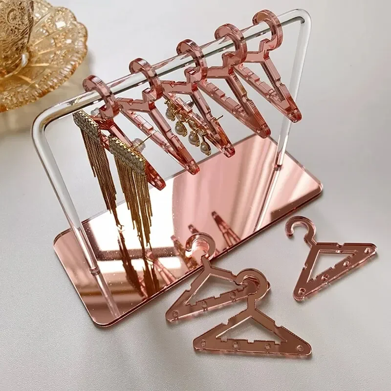 Nieuwe 8-delige effen kleur kleine hangers vormige sieradenhouder Dangle Oorbellen Display opslag persoonlijkheid sieraden organisator houders
