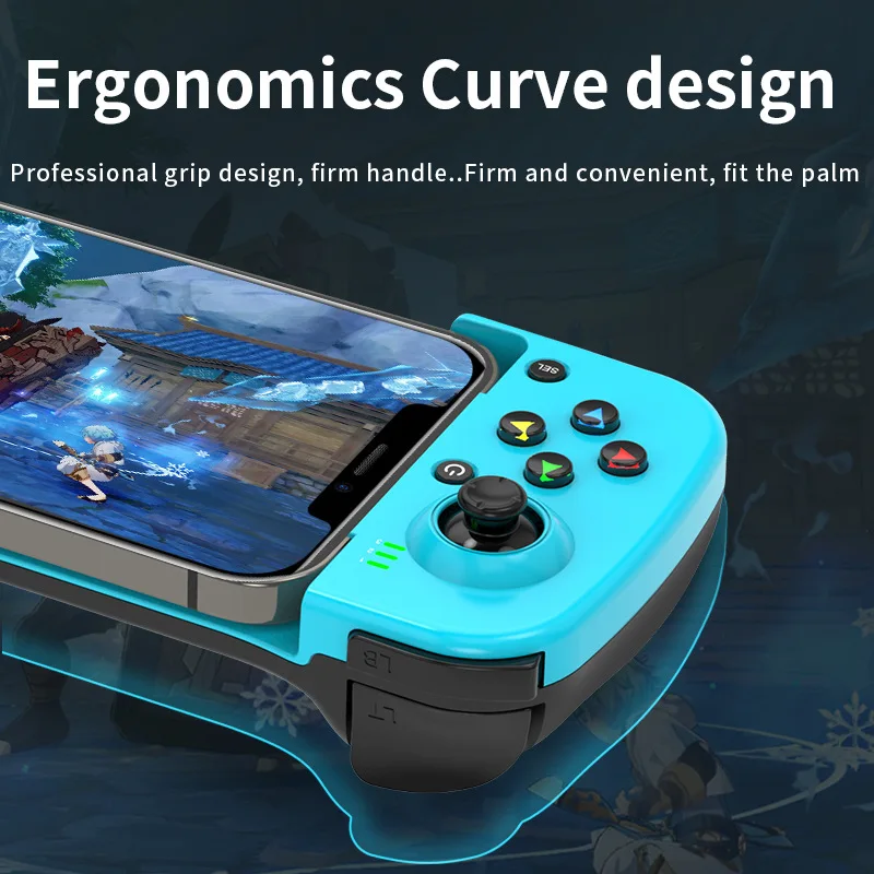 Do telefonu komórkowego Switch PS4 Android IOS może rozciągnięć lewy i prawy gamepad Bluetooth z mapowaniem wibracji, bezprzewodowy