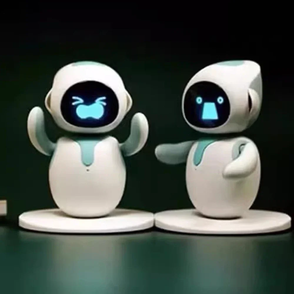 Emo robô inteligente eilik inteligente ai robôs interativos acompanhar voz espanhola eletrônico mini desktop emo robô presente de natal