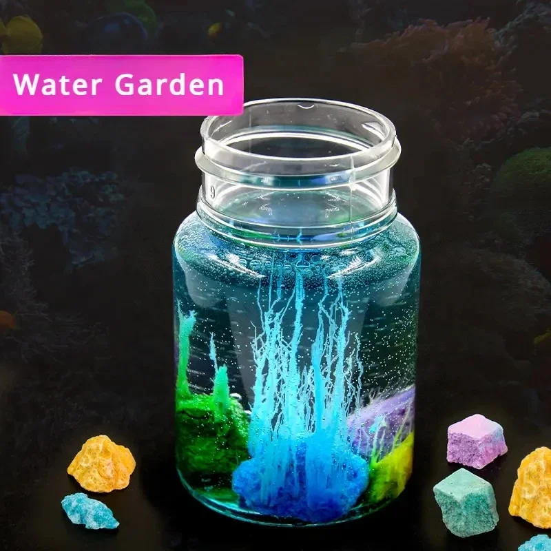 Kit di pietre di crescita in silicone di sodio da giardino magico fai-da-te da 1 pezzo, esperimento scientifico da giardino in cristallo per decorazioni per auto, materiale plastico