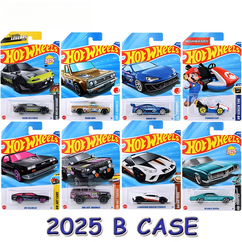 Genuine 2025 B Hot Wheels Traffic Models Car 1/64 Buick Fiat Audi Mazda Delorean Ford Custom Ram Subaru Chevy Boys Toys Vehicles