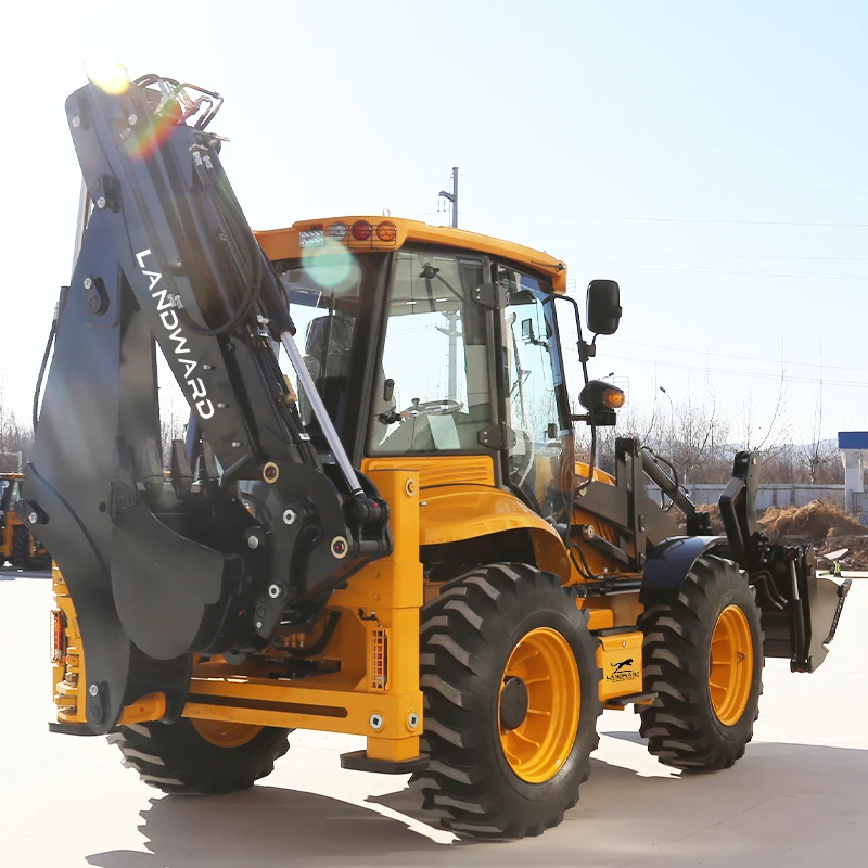 Customized 4x4X4 Tractor Backhoe Loader LW388H Small Backhoe Loader High Efficiency CE EPA Diesel Mini Backhoe Wheel Loader Pric