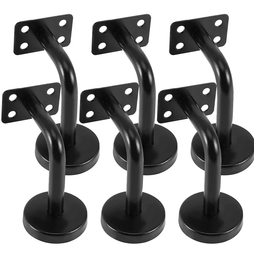 Soporte de pasamanos para escaleras, soporte de barandilla de acero inoxidable resistente a la corrosión, 6 uds.