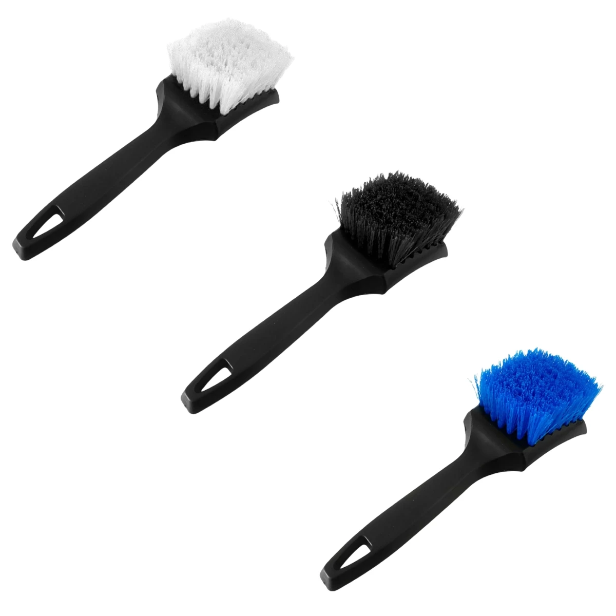 Escova de pneu de carro, escova de limpeza de cubo de roda de cerdas pretas, multifuncional, anel de aço, almofada de pé, escova de limpeza de tecido