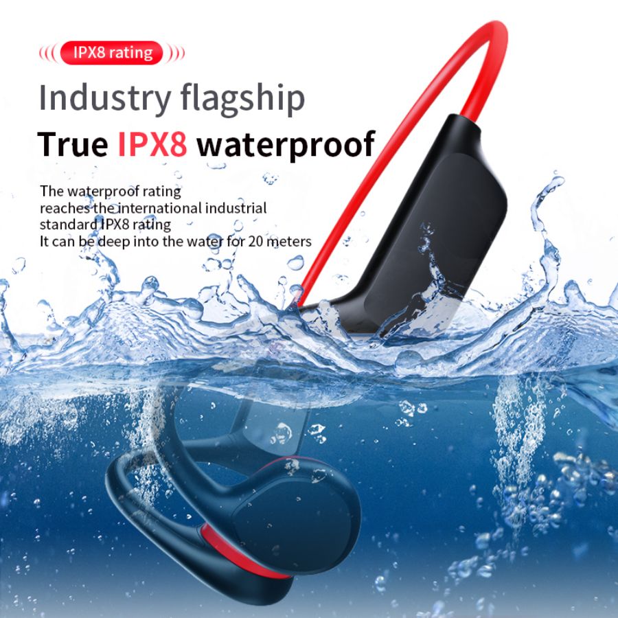 IPX8防水水泳ダイビング骨伝導ヘッドフォンBluetooth 5.3ベースワイヤレスヘッドセットMP3（32G）プレーヤーフィットネスサイクリングイヤホン20メートルの深さのダイビングイヤーフック骨伝導Bluetoothヘッドセットすべてのスマートフォンと互換性があります