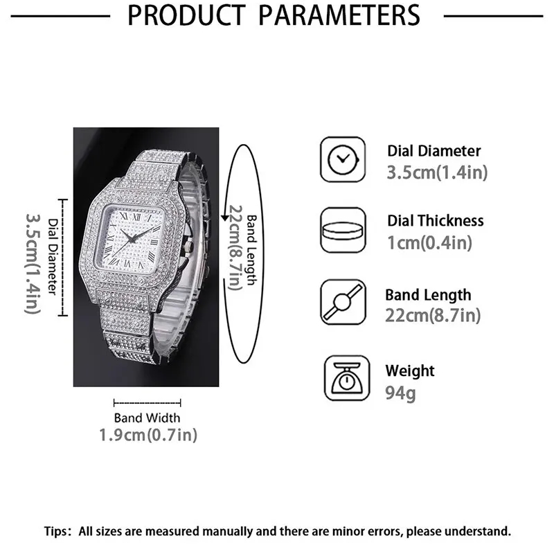 เพชรหรูหราผู้ชายผู้หญิงนาฬิกาทองนาฬิกาสุภาพสตรีนาฬิกาข้อมือหรูหราRhinestoneสร้อยข้อมือUnisexนาฬิกาหญิงนาฬิกา 2024 ใหม่