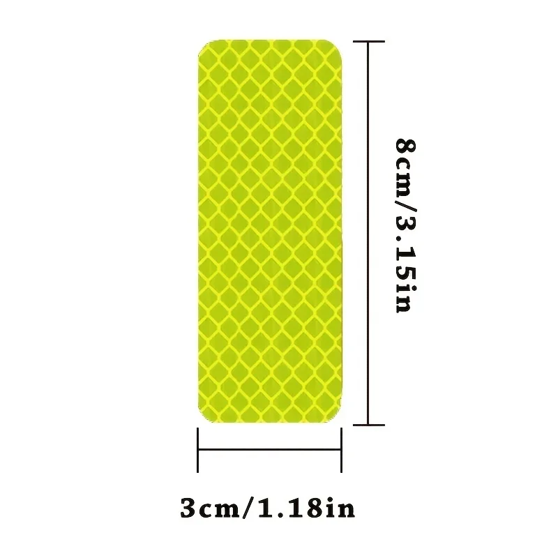 10pcs กันชนรถสติกเกอร์สะท้อนแสงแถบสะท้อนแสงเทป Secure Reflector สติ๊กเกอร์สติ๊กเกอร์คําเตือนความปลอดภัย 3*8 ซม