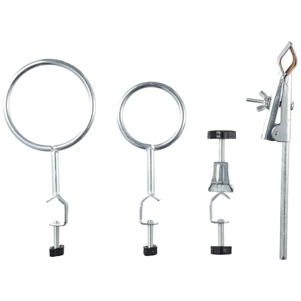Laboratório Stands Support Set, Aço Lab Stand Set com Base de Ferro Fundido, Rod 16 "L com Bureta Clamp e Flask Ring Clamps