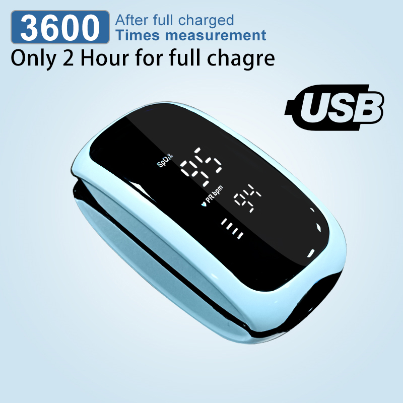 Wiederaufladbares medizinisches Oximeter-Gurtband, Lanyard, Fingerspitzen-Pulsoximeter, Blutsauerstoff-Sättigungsmonitor, digitales LED-Display für Kinder