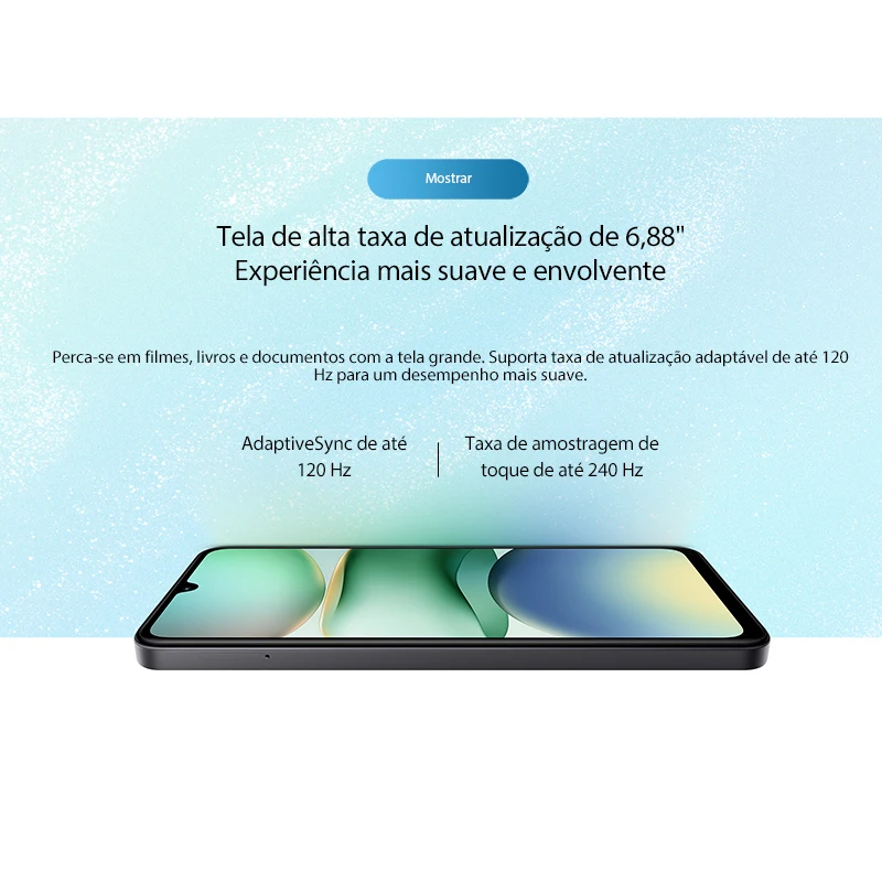 Versão global xiaomi redmi a5 sem nfc 6.88 "120hz display 32mp câmera 5200mah bateria grande android 15 celular