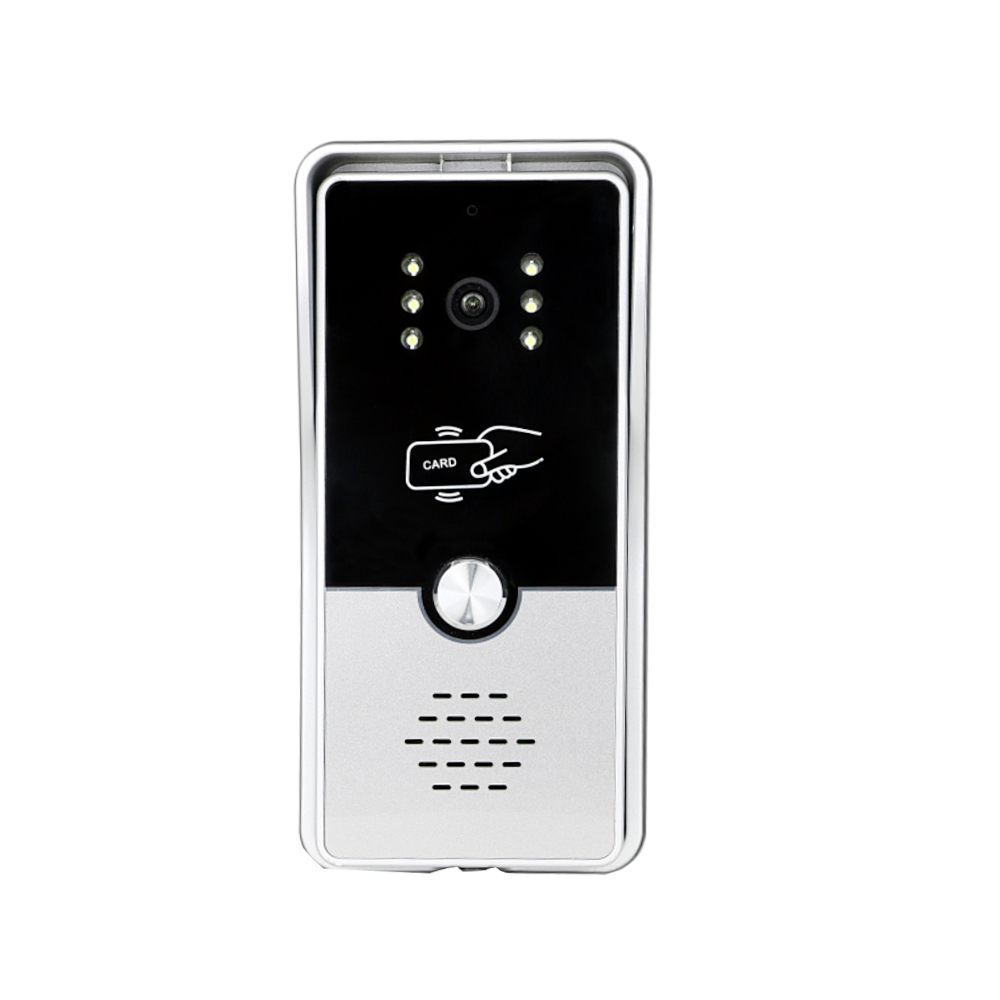 Homefong-Vídeo porteiro branco, sistema de interfone, desbloqueio RFID, tela interna, câmera campainha ao ar livre, impermeável, casa, 7"