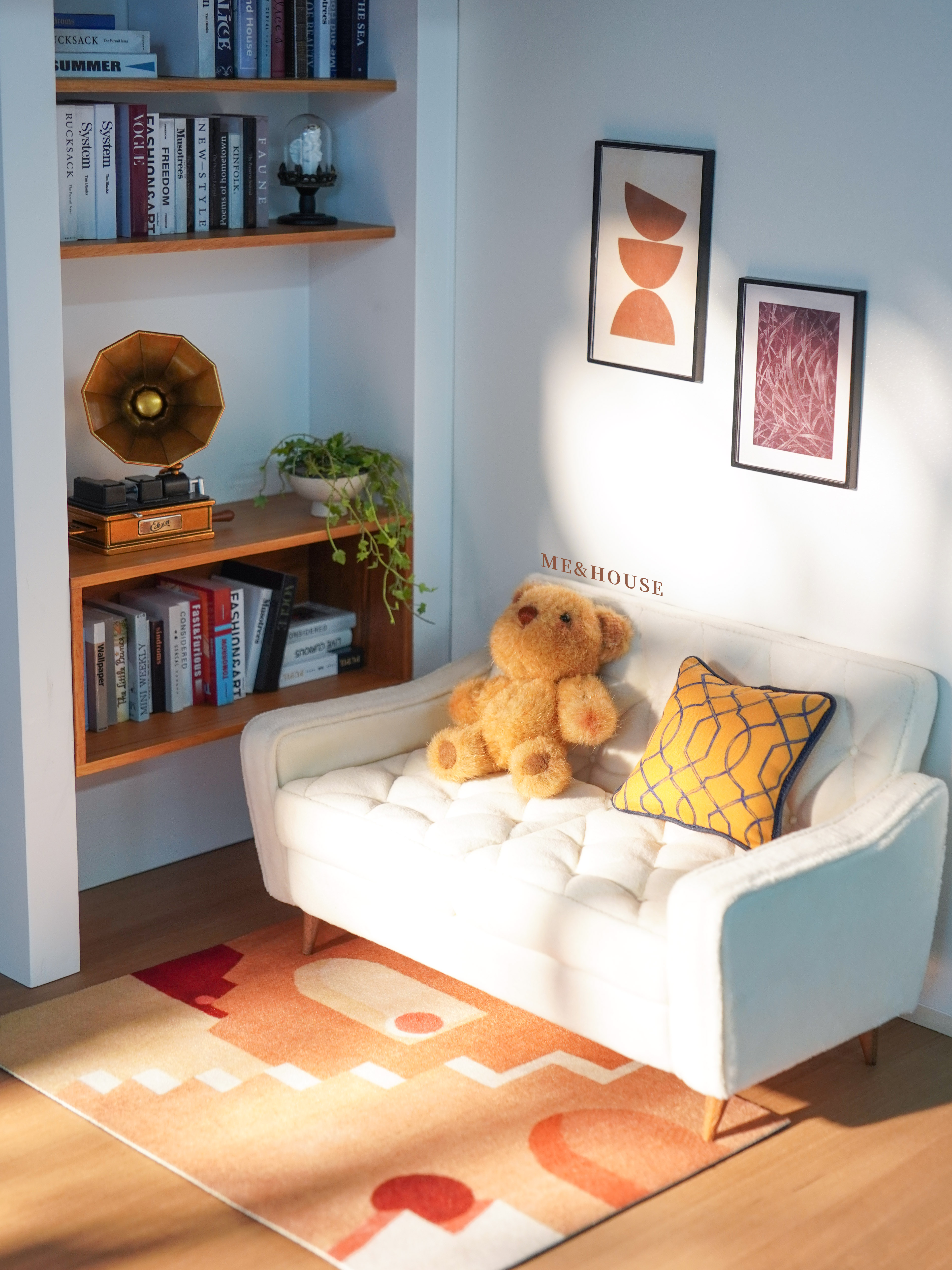 Модель кукольного домика 1/6, аксессуары для мебели, мини-модельный ковер