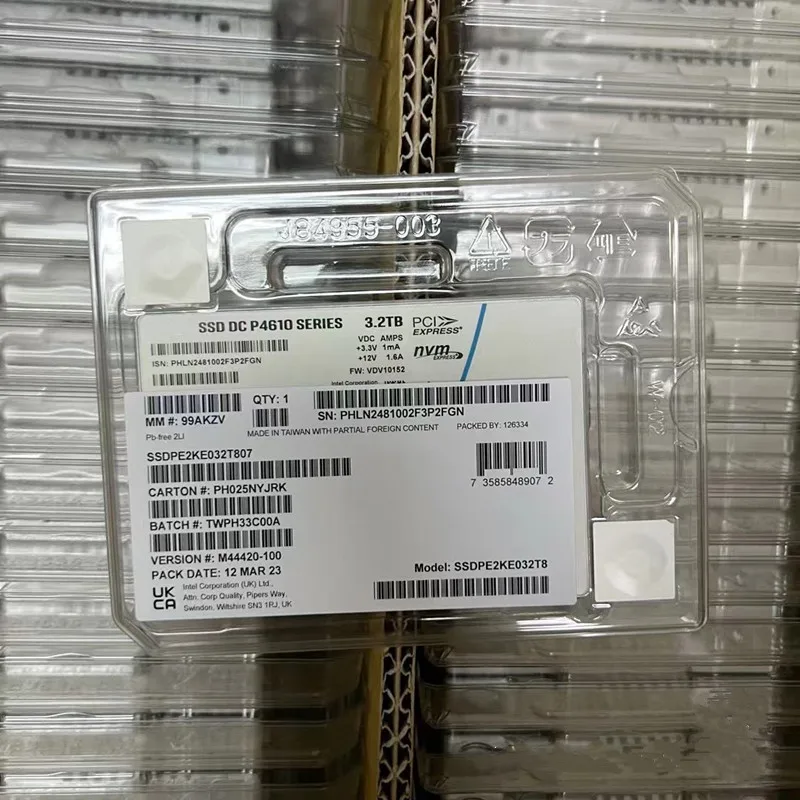 NEUES Original für Intel SSD DC P4610 Serie 1,6 TB 3,2 TB 6,4 TB 7,68 TB Enterprise U.2 NVME PCIE 3,0X4 Solid State Drive