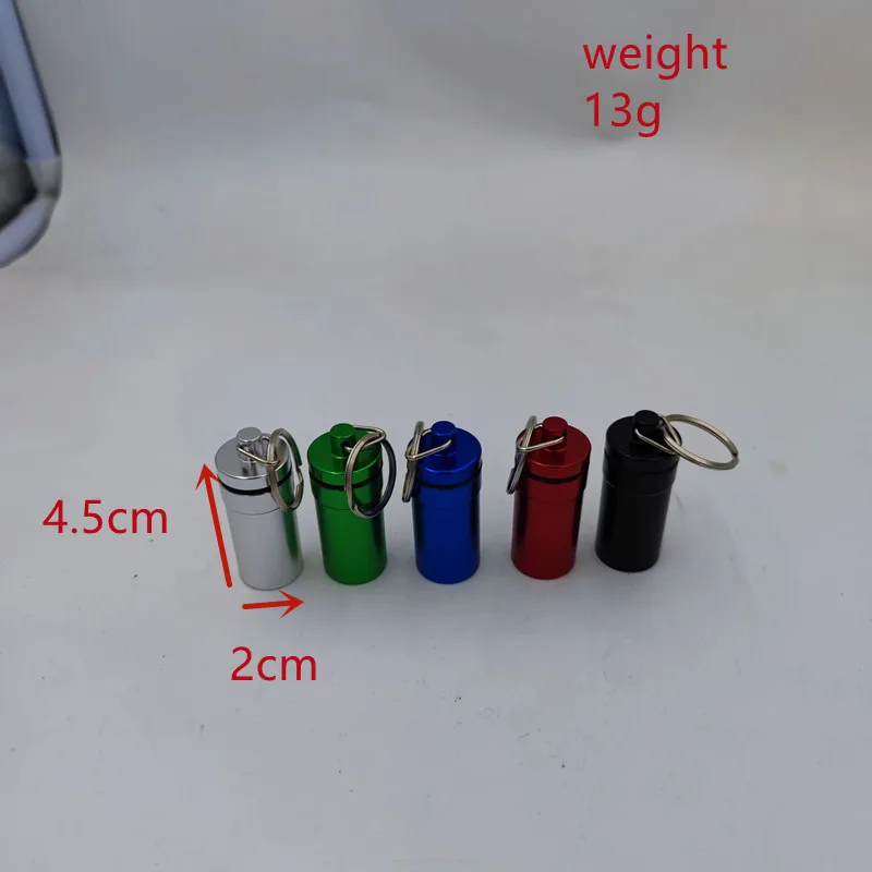 Aluminium Household Storage Sets With Telescopic Spoon Water-proof  Bottle Stash Sealing Keychain Container