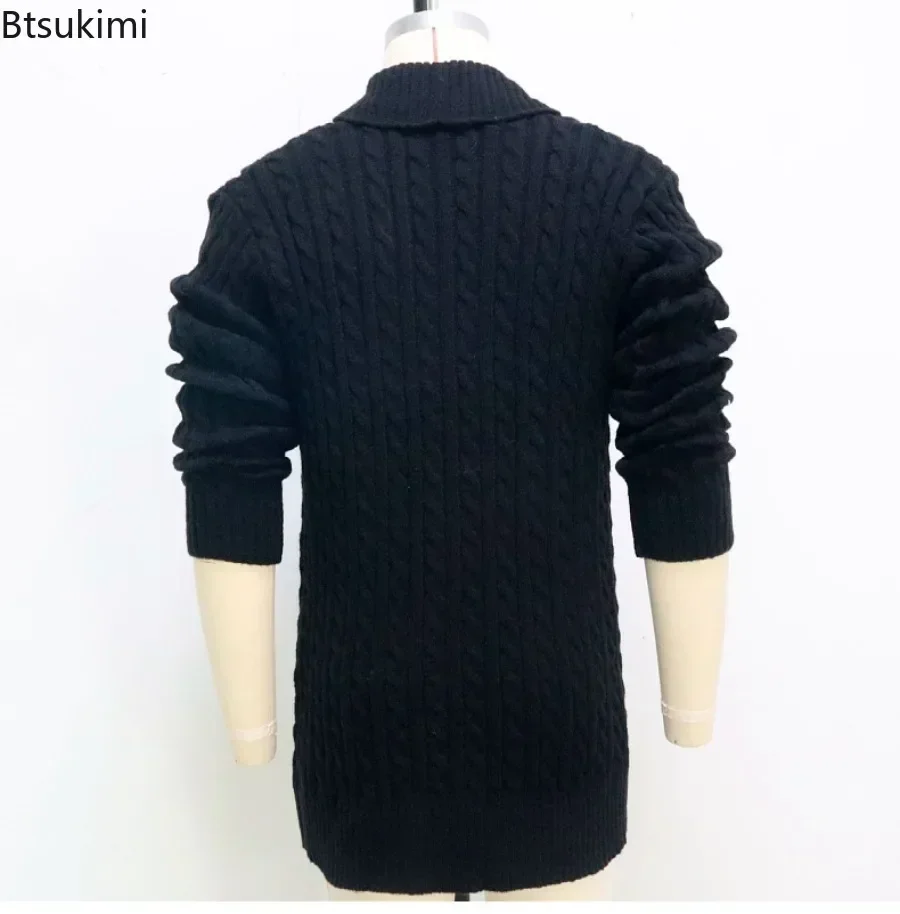 2025men tricô cardigan jaqueta casacos primavera outono fino ajuste cardigan casaco masculino estilo britânico botão manga longa roupas masculinas