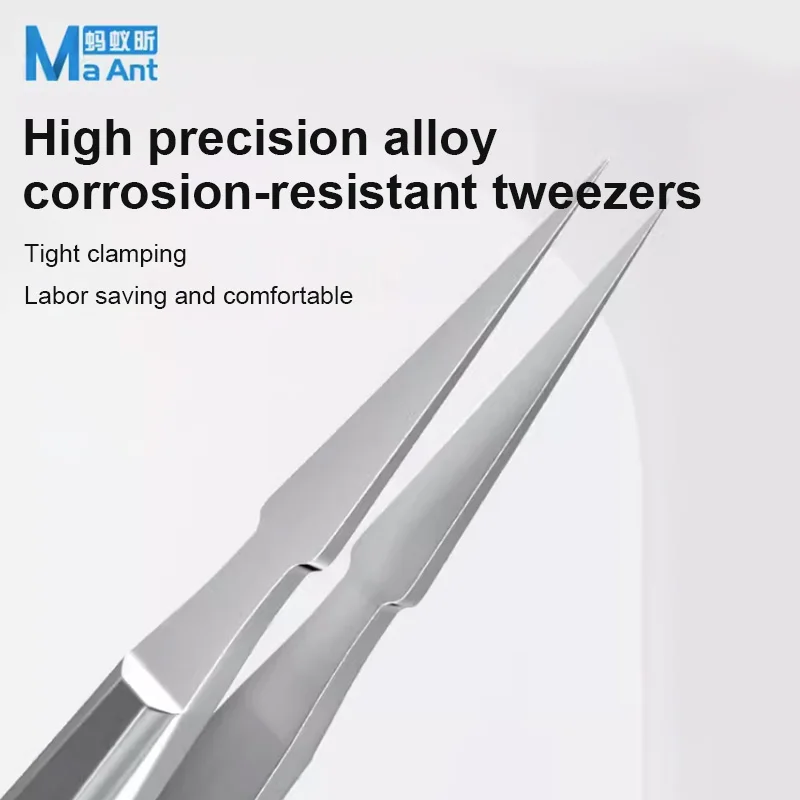 Pinzas de acero inoxidable MaAnt SS-A SS-A1 SS-J para reparación de teléfonos Clips de alambre de salto de alta precisión no magnéticos universales