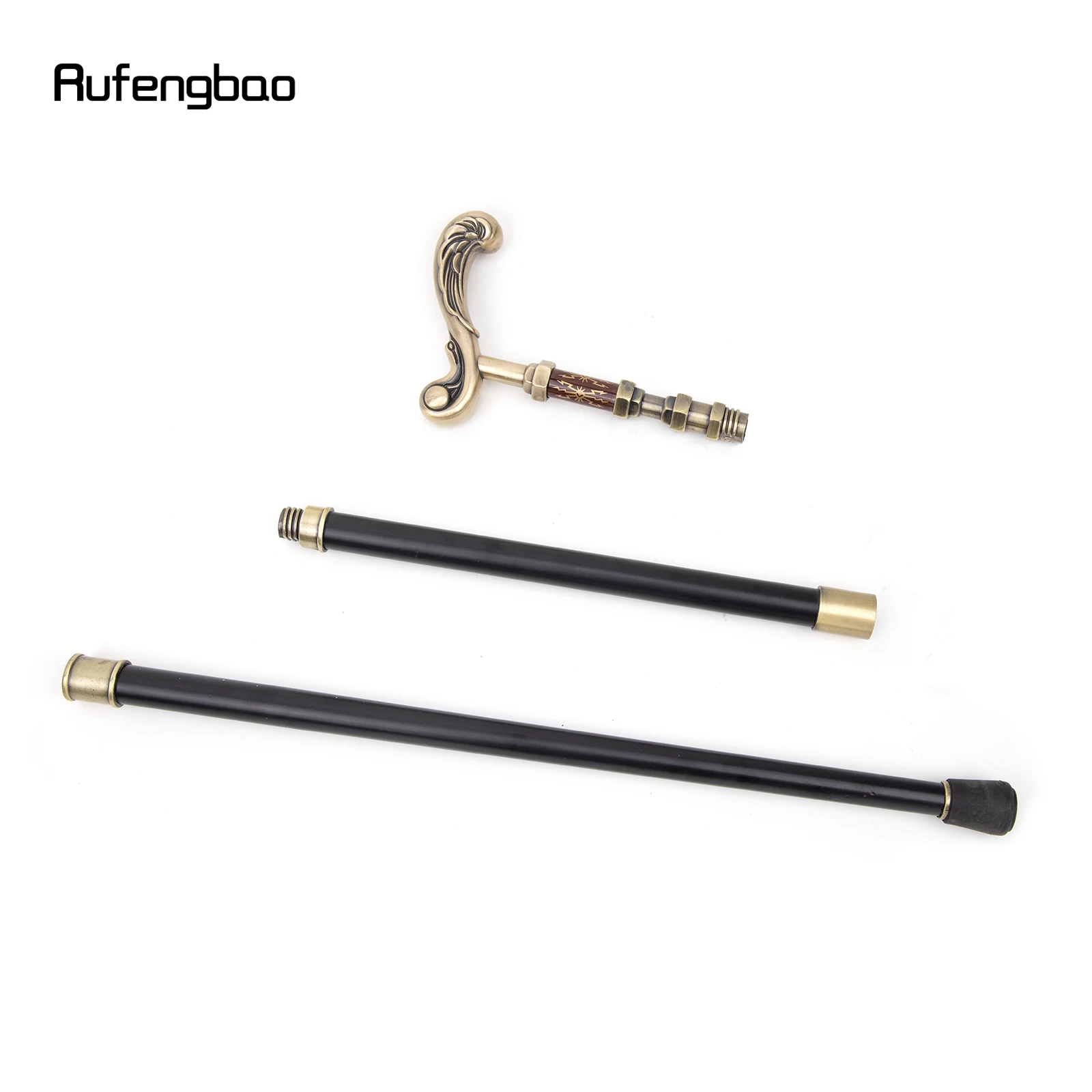 Flor dourada bengala decorativa vampiro cospaly festa vintage elegante bengala halloween crosier 93cm